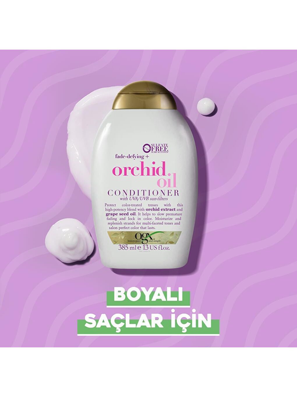 OGX Renksiz Renk Koruyucu Orchid Oil Sülfatsız Saç Bakım Kremi 385 ml - 3