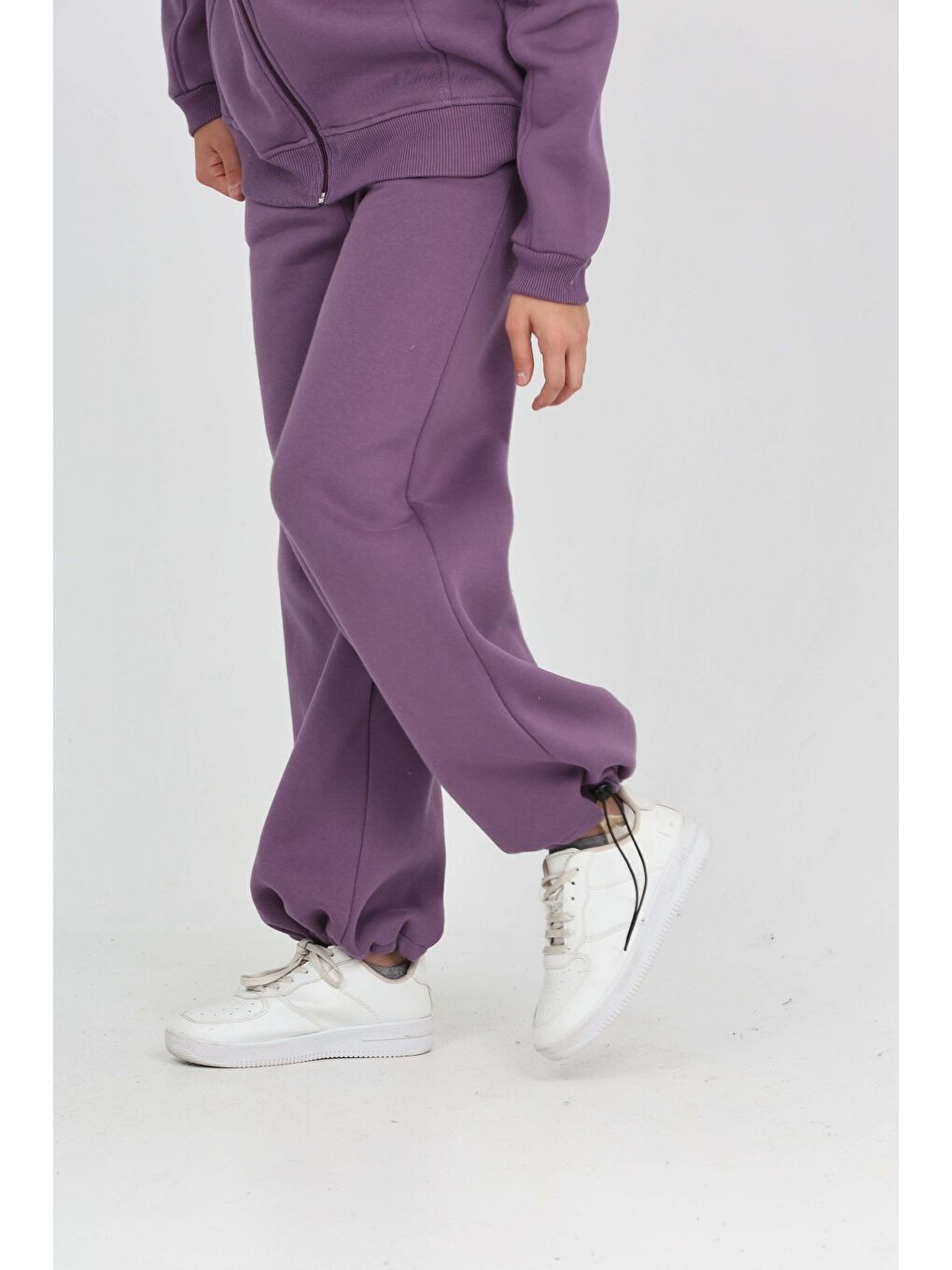 Mor Kız Çocuk Yıldız Nakışlı Eşofman Takım-7