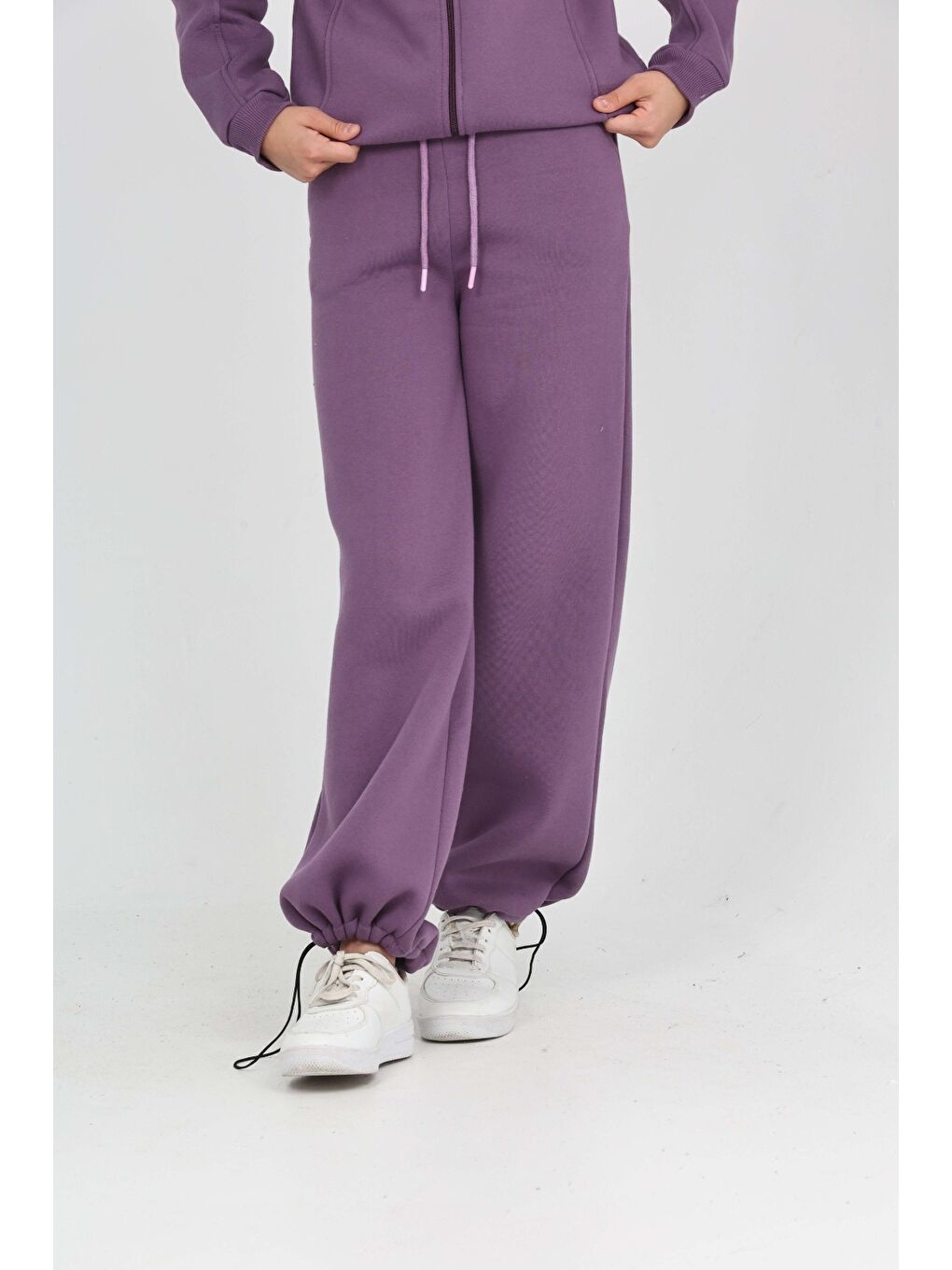 Mor Kız Çocuk Yıldız Nakışlı Eşofman Takım-8