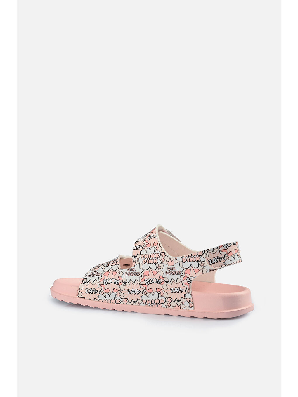Pembe Miyu II Baskılı Kız Çocuk Pudra Sandalet-5