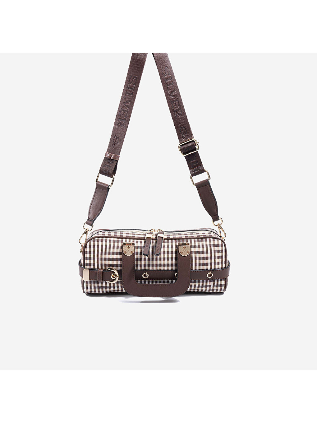 Kahverengi Kadın Omuz Çantası SP1258-M191 SILVER POLO El Çantası Kahve Sarı-Kahve-3
