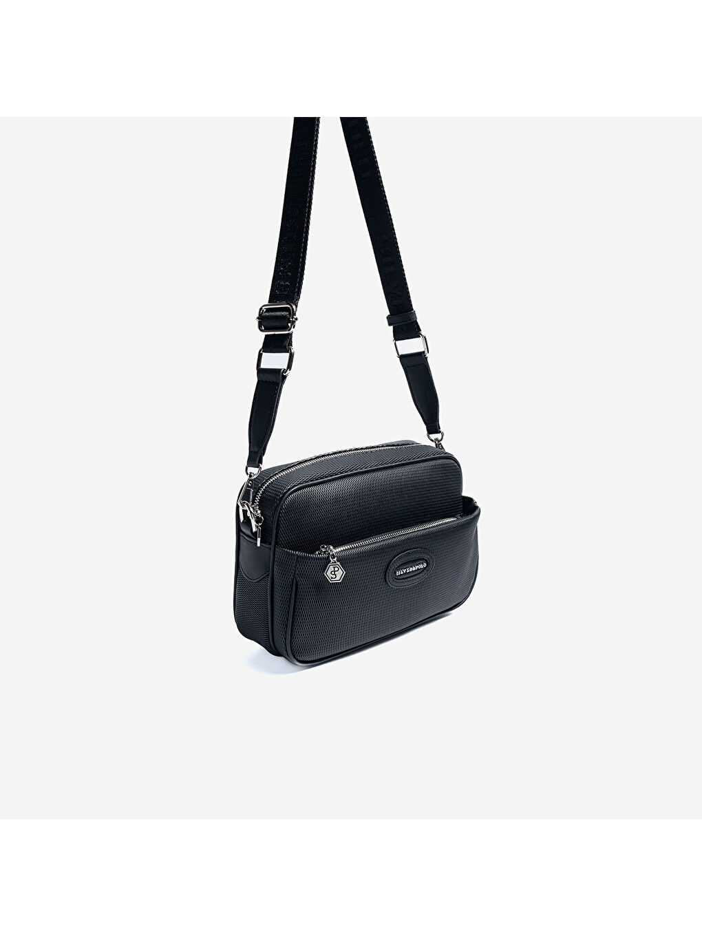 Kadın SP1267-M86 SILVER POLO Çapraz Çanta Siyah-Siyah-1