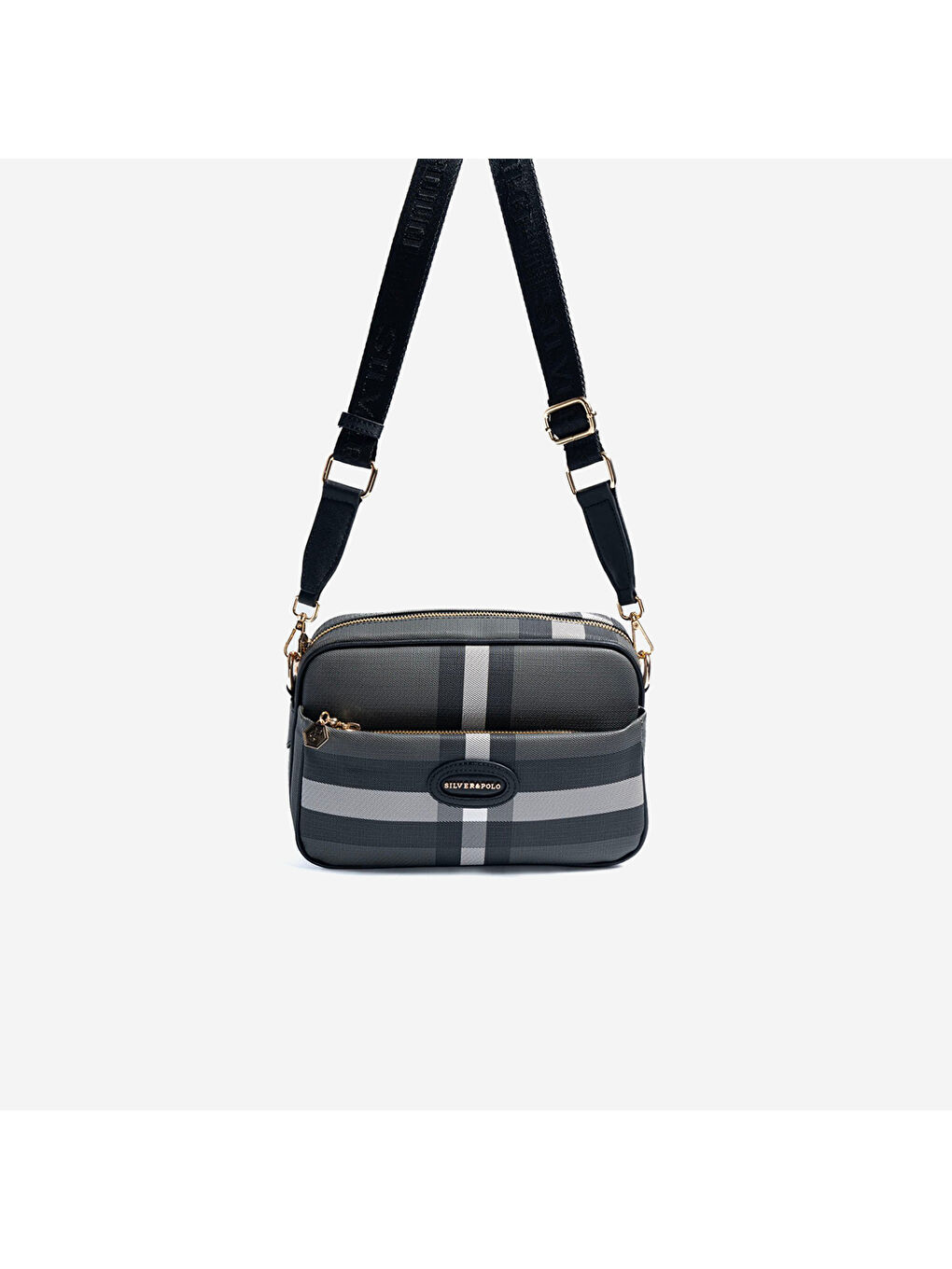 Kadın SP1267-MK129 SILVER POLO Çapraz Çanta Siyah-Siyah