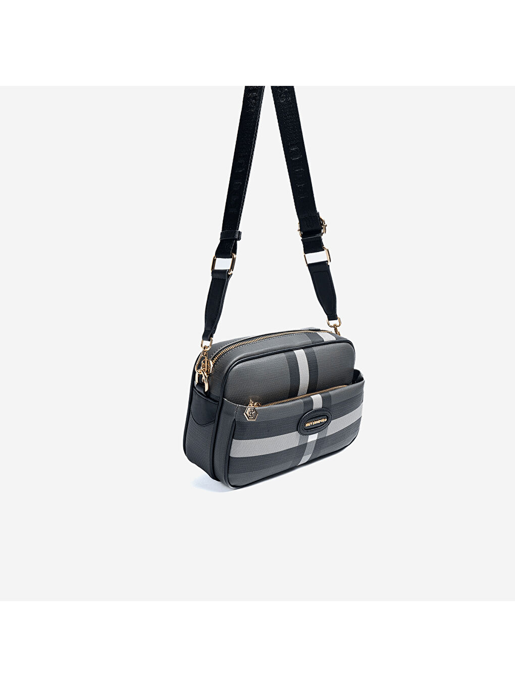 Kadın SP1267-MK129 SILVER POLO Çapraz Çanta Siyah-Siyah-1