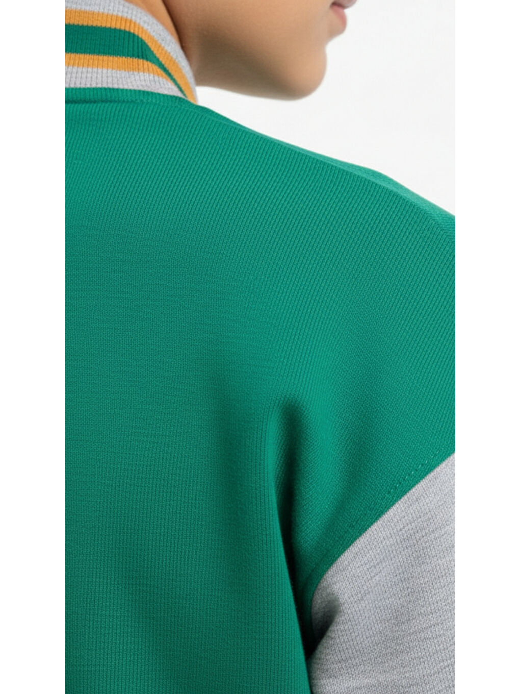 Gri Erkek Çocuk 2'li Takım Baskılı Kolej Yaka Fermuarlı Sweatshirt & Beli Paçası Lastikli Jogger Eşofma-4