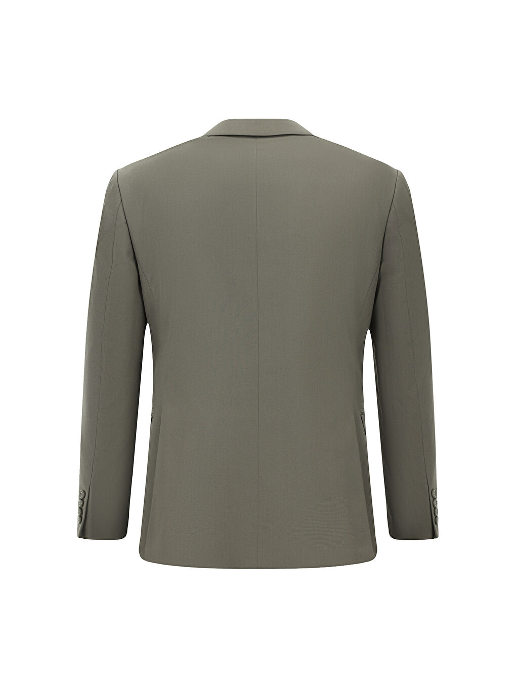 Haki Slim Fit Dar Kesim Pamuklu Lyocell Kruvaze Takım Elbise-2