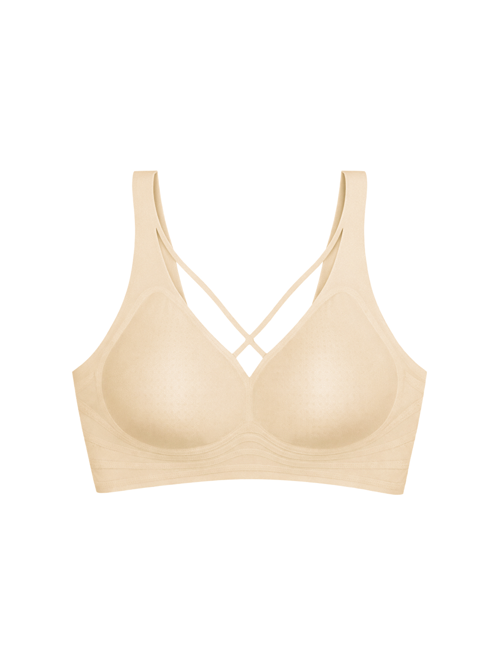 Bej Seamless Bra - Zero Feel | Ten Lazer Kesim Dikişsiz Ultra Hafif Balensiz Kadın Sütyen