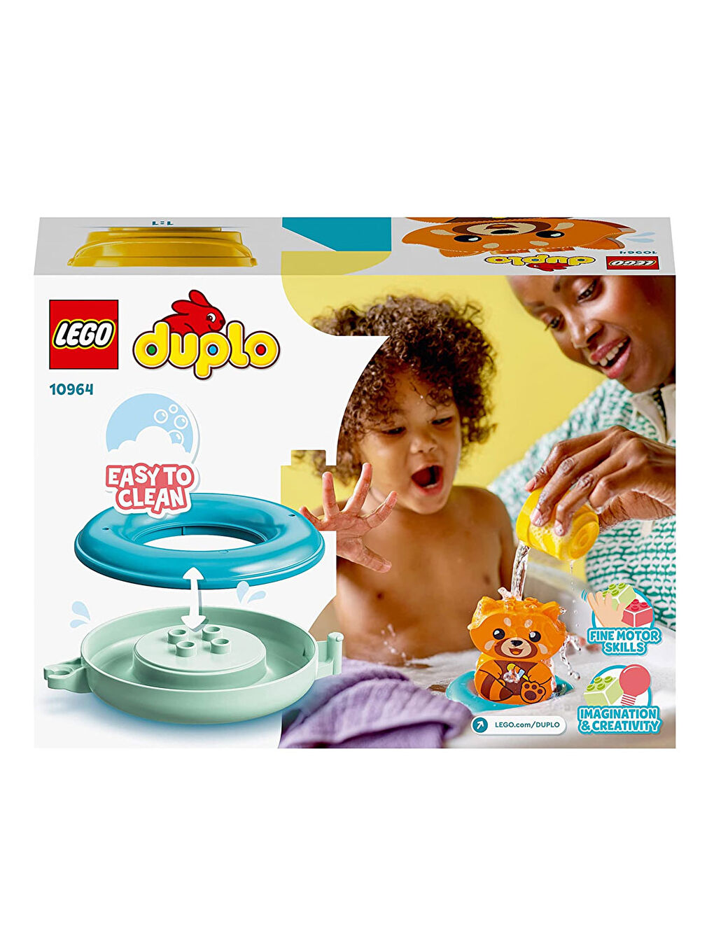 Lego Renksiz DUPLO İlk Banyo Zamanı Eğlencesi Yüzen Kırmızı Panda 10964 - 6