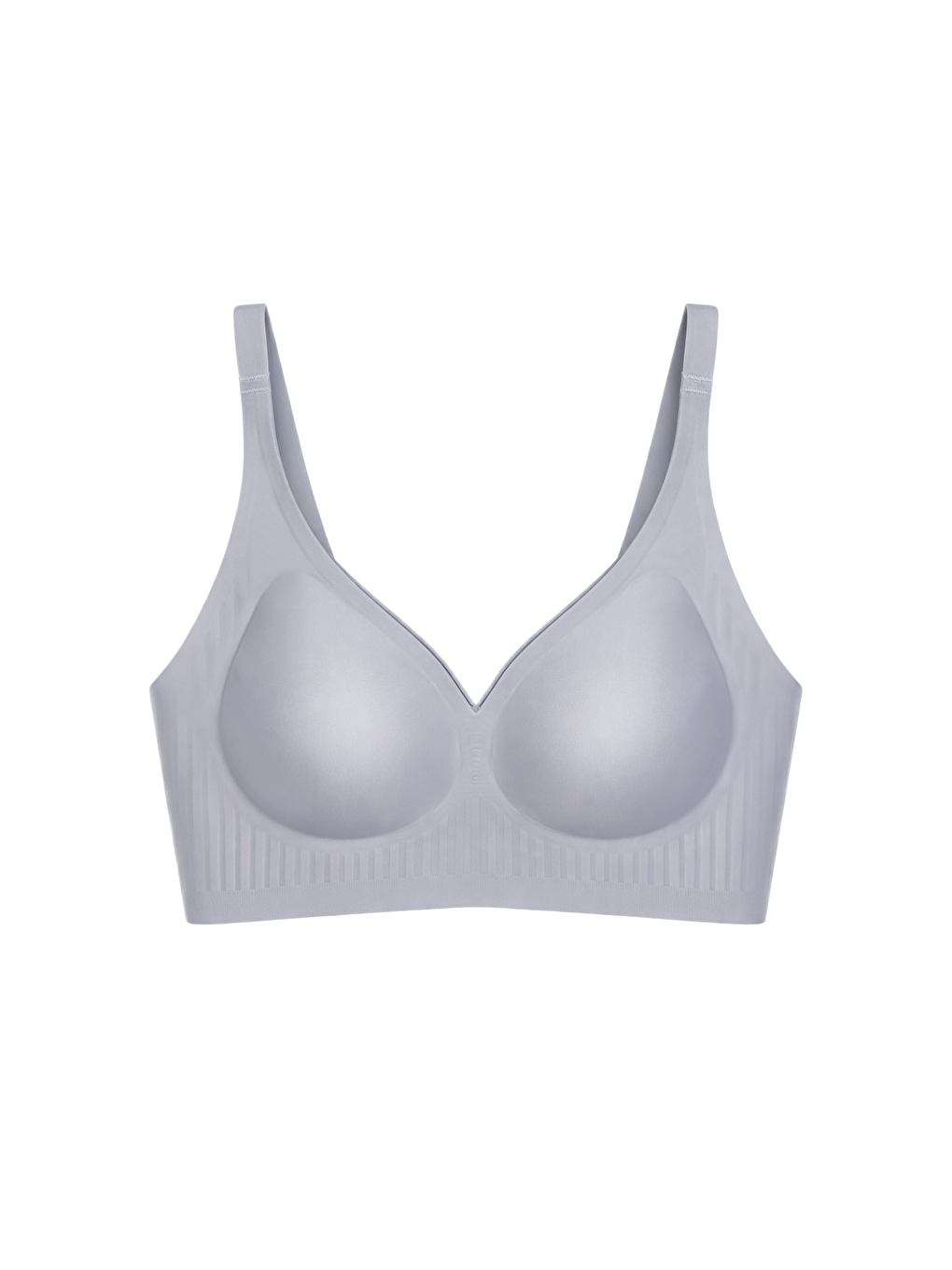 Seamless Bra - Slight | Gri Lazer Kesim Dikişsiz Dilim Detaylı Balensiz Kadın Sütyen
