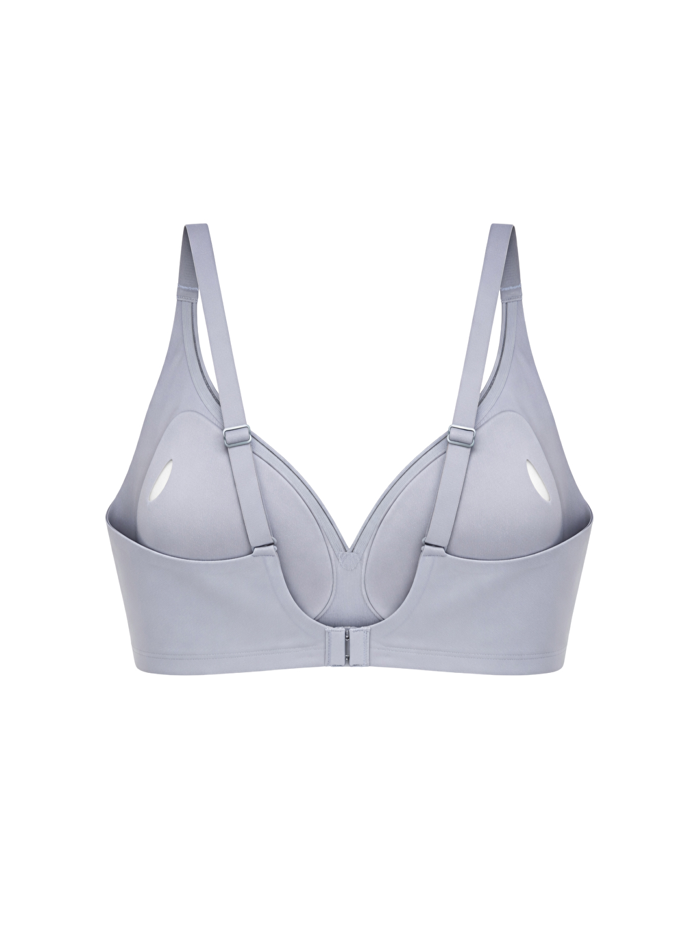 Seamless Bra - Slight | Gri Lazer Kesim Dikişsiz Dilim Detaylı Balensiz Kadın Sütyen-1
