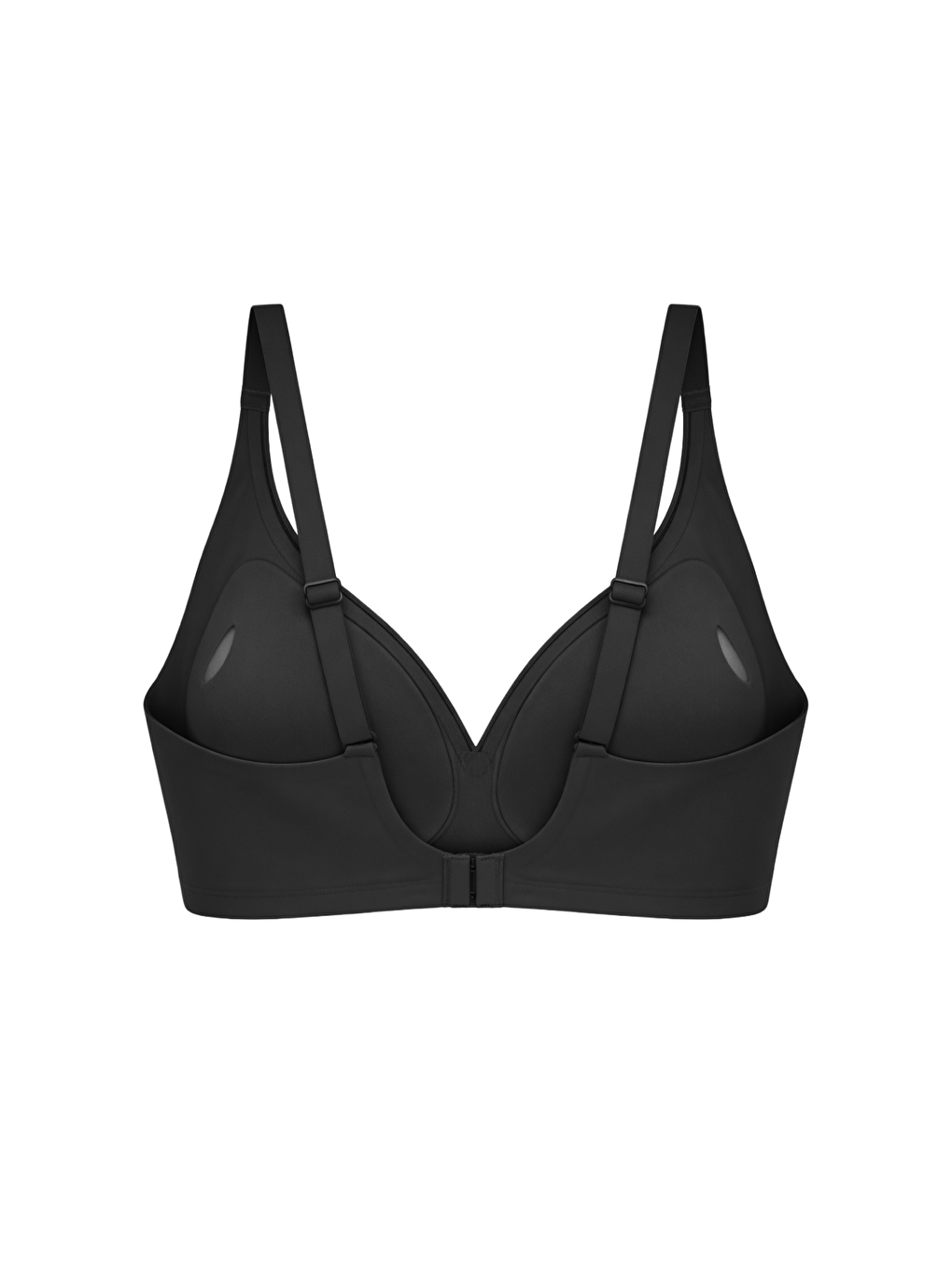 Seamless Bra - Slight | Siyah Lazer Kesim Dikişsiz Dilim Detaylı Balensiz Kadın Sütyen-1