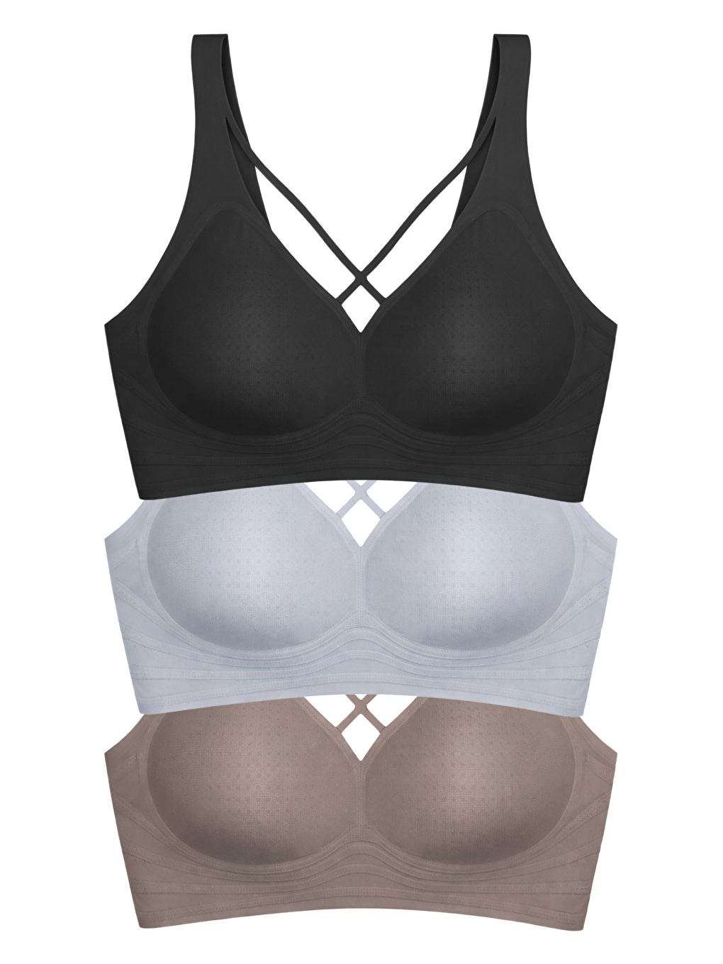 Karışık Seamless Bra - Zero Feel | Lazer Kesim Dikişsiz Ultra Hafif Balensiz Kadın Sütyen 3'Lü Paket-2