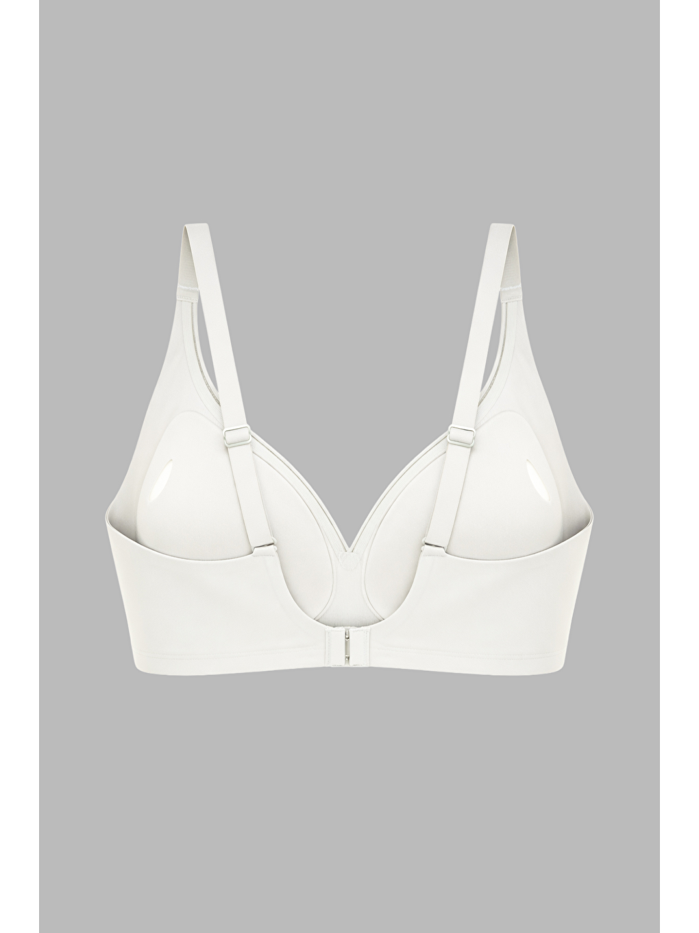 Ekru Seamless Bra - Slight | Krem Lazer Kesim Dikişsiz Dilim Detaylı Balensiz Kadın Sütyen-1
