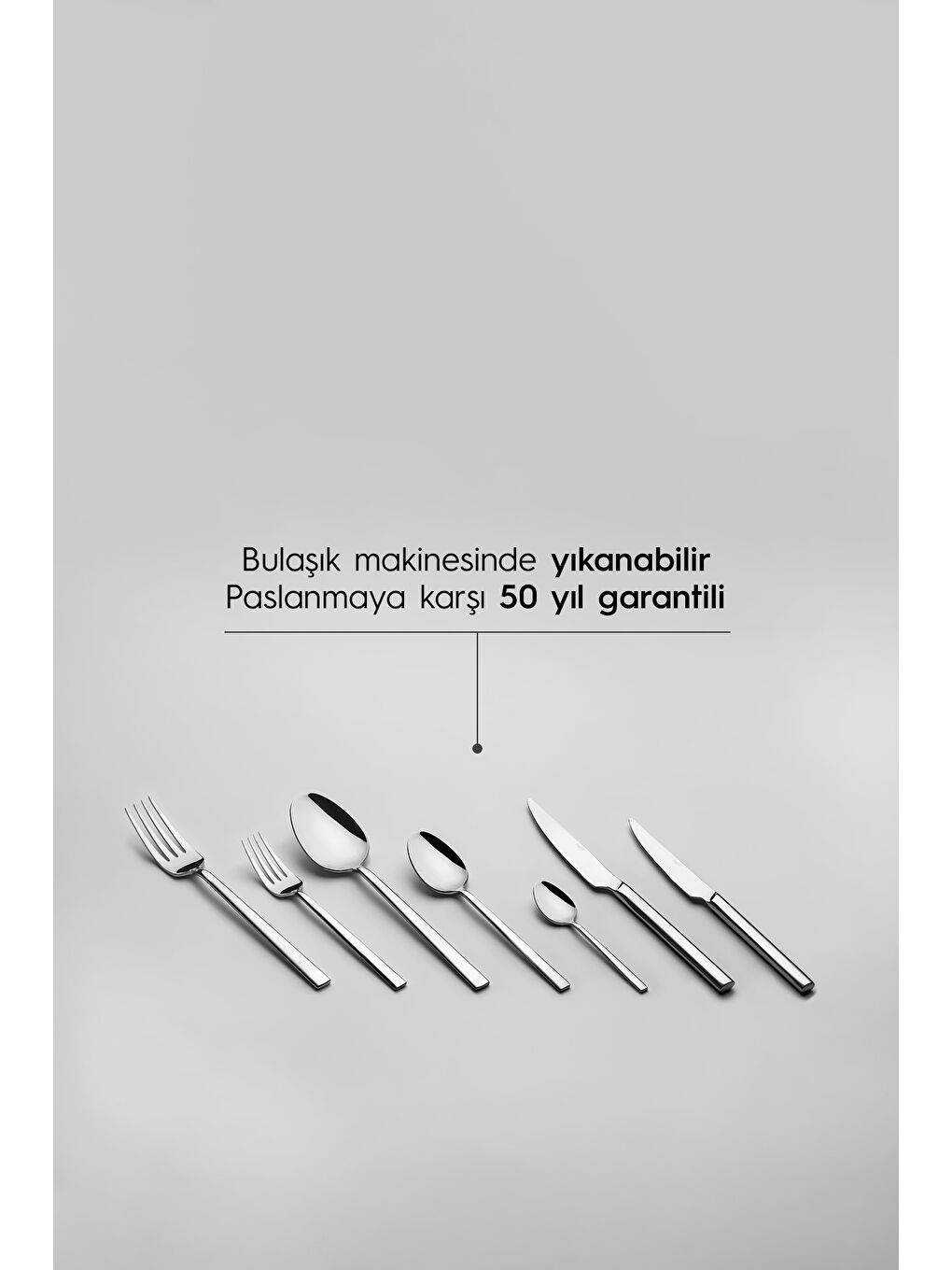 Gri Dalyan Saten 12 Kişilik 89 Parça Deri Kutulu Çatal Kaşık Bıçak Takımı-5