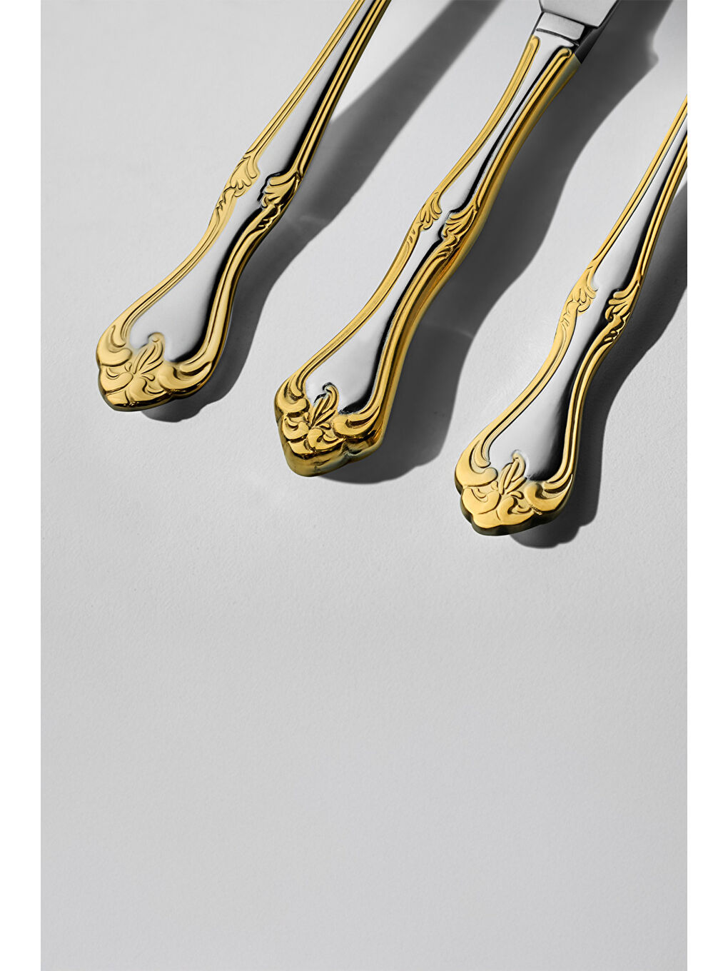 Sarı Lalezar Altın Saten 12 Kişilik 89 Parça Deri Kutulu Çatal Kaşık Bıçak Takımı-3