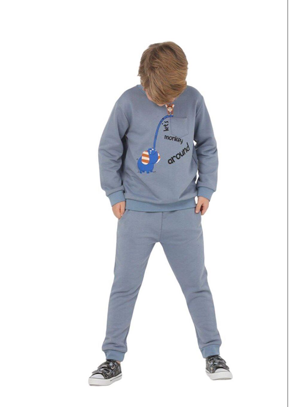 Mavi Lets Monkey Blue Erkek Çocuk Alt-Üst Takım LP-23WIN-032-2