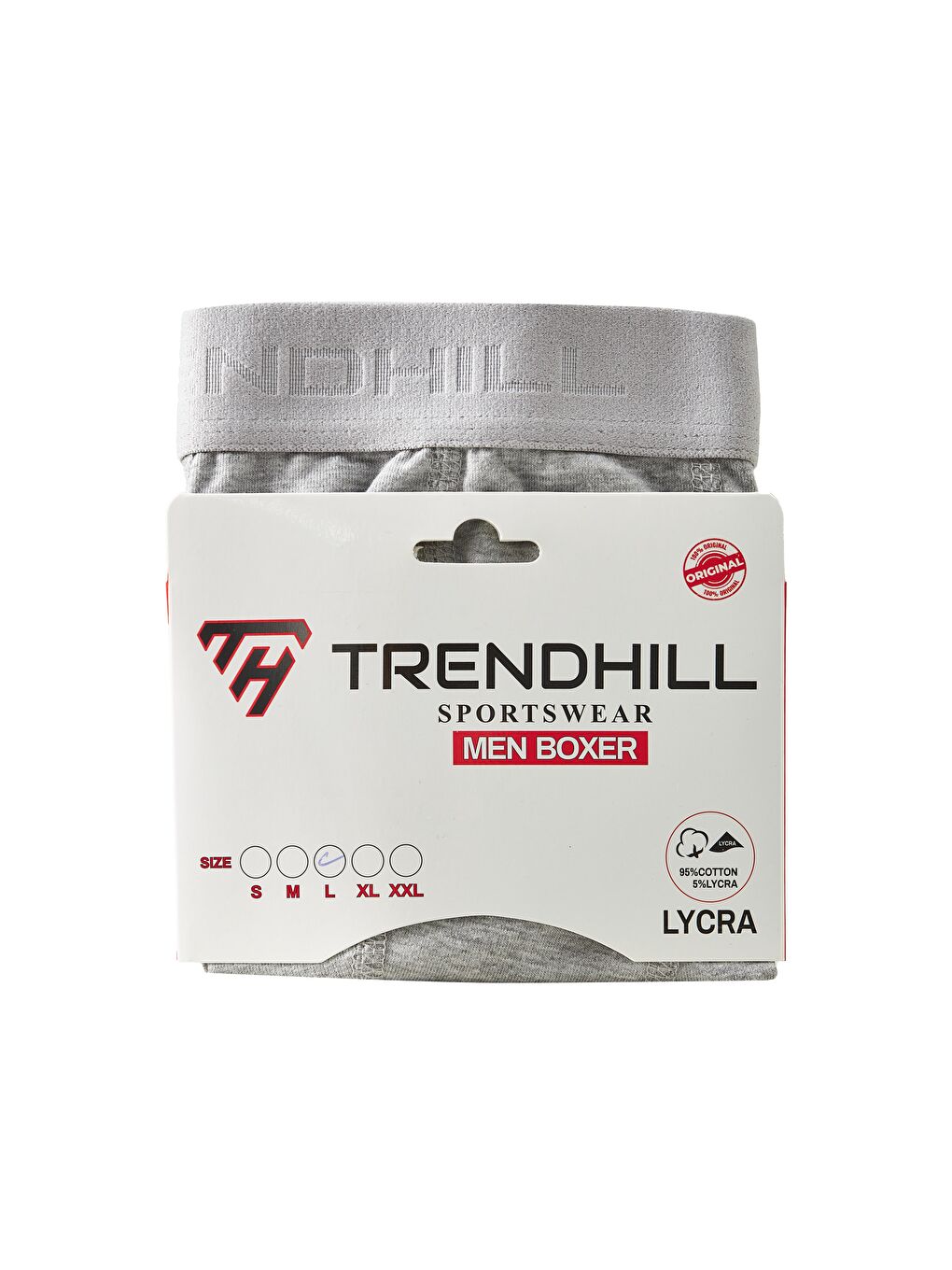 Erkek Pamuklu Elastanlı Esnek Kumaş Boxer Gri 7811-G-2