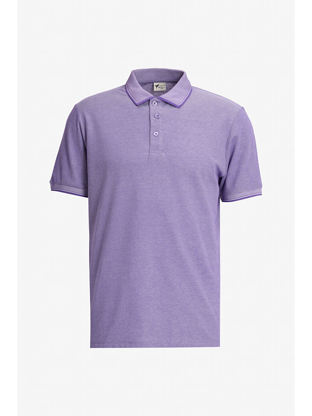 Kahverengi Erkek KIREMIT-NAR CICEGI-MOR Slim Fit Dar Kesim 3 'lü Kıvrılmaz Polo Yaka Tişört-7