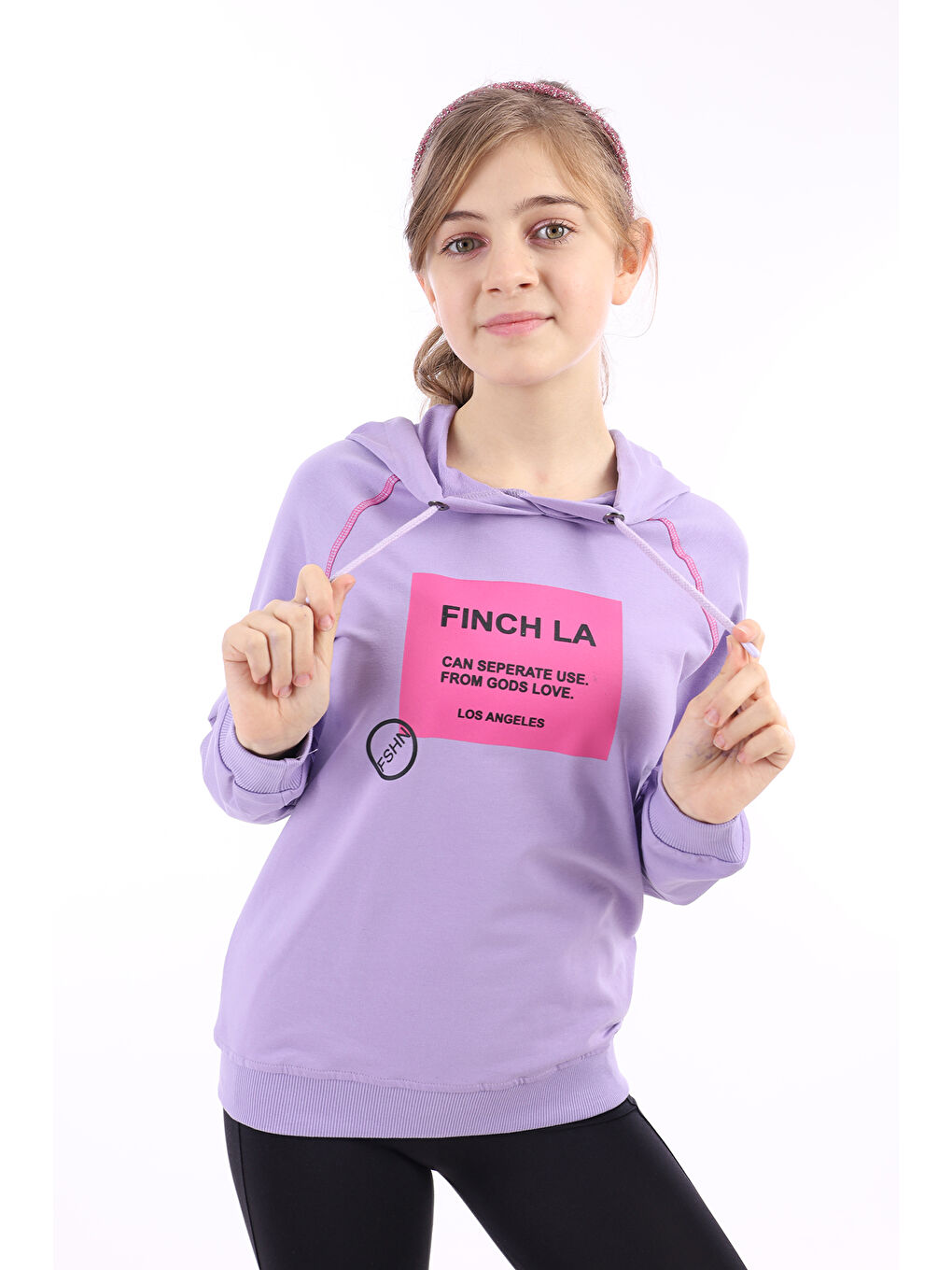 Toontoykids Lila Kız Çocuk Baskılı Sweatshirt