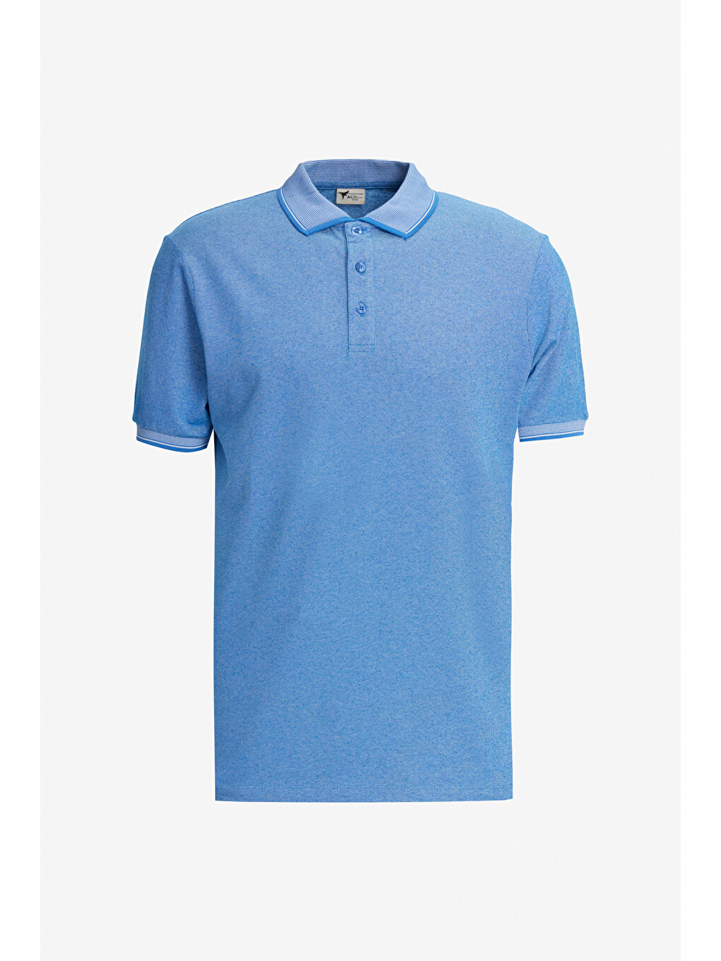 Yeşil Erkek YESIL-ACIK PEMBE-SAKS Slim Fit Dar Kesim 3 'lü Kıvrılmaz Polo Yaka Tişört-5