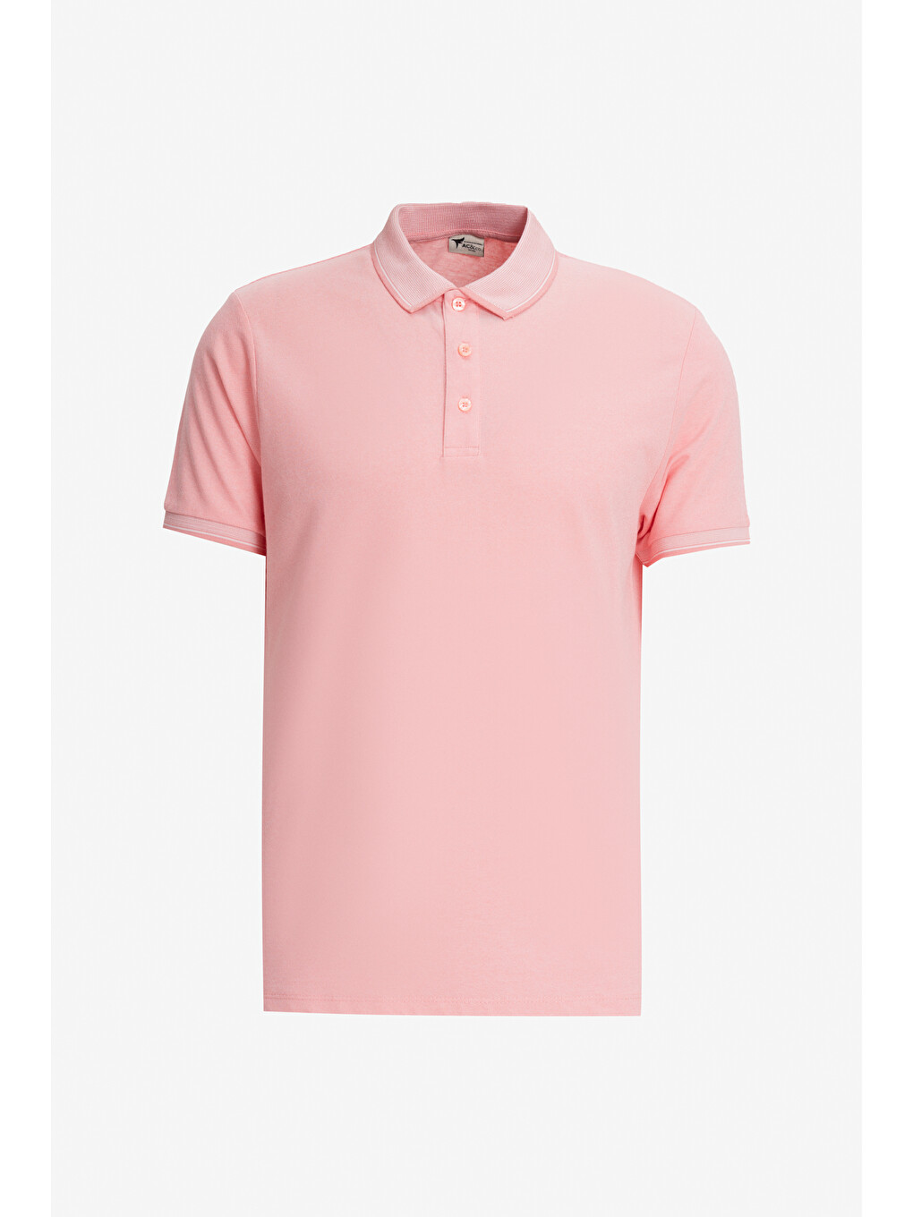 Yeşil Erkek YESIL-ACIK PEMBE-SAKS Slim Fit Dar Kesim 3 'lü Kıvrılmaz Polo Yaka Tişört-7