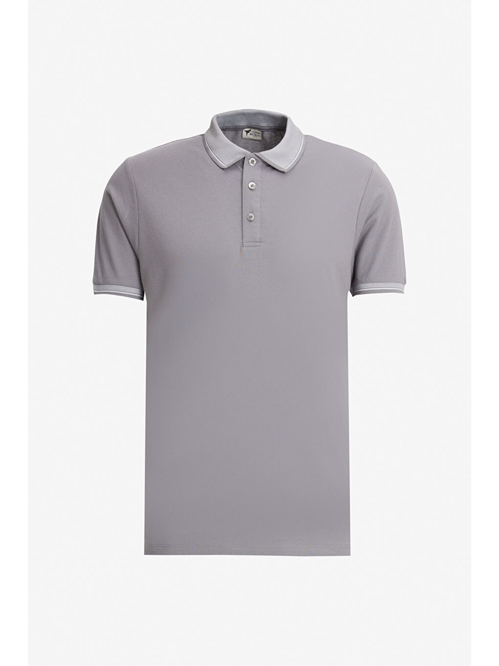 Siyah Erkek ACIK SIYAH-ACIK GRI-KOYU GRI Slim Fit Dar Kesim 3 'lü Kıvrılmaz Polo Yaka Tişört-5