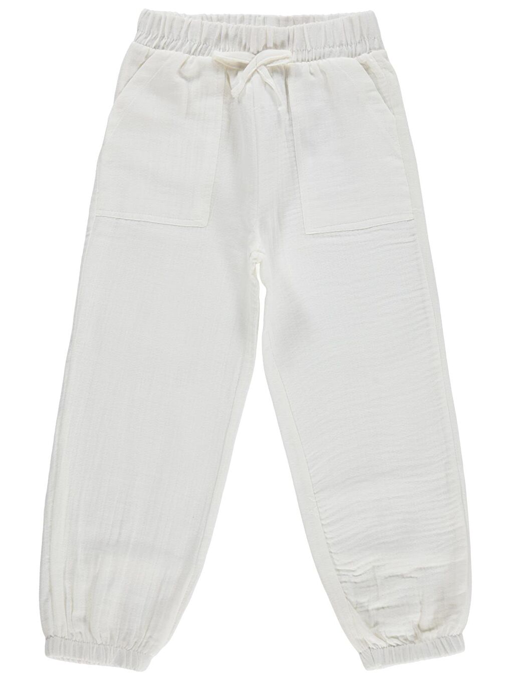 Girls Jogger 10-13 Yaş Pantolon - Beyaz
