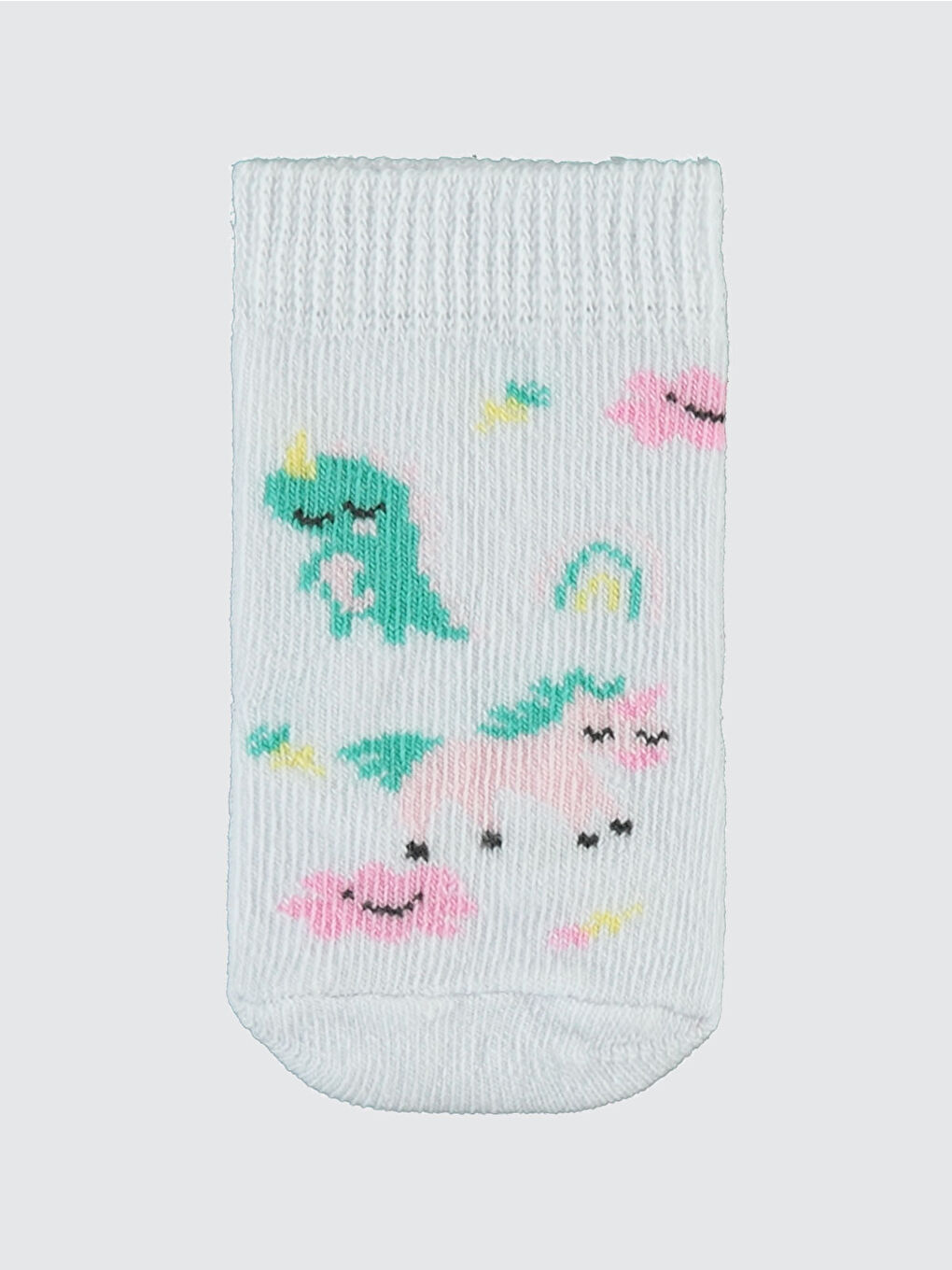 Yeşil Baby Kız Bebek 3'lü Çorap Set 6-18 Ay Mint-5