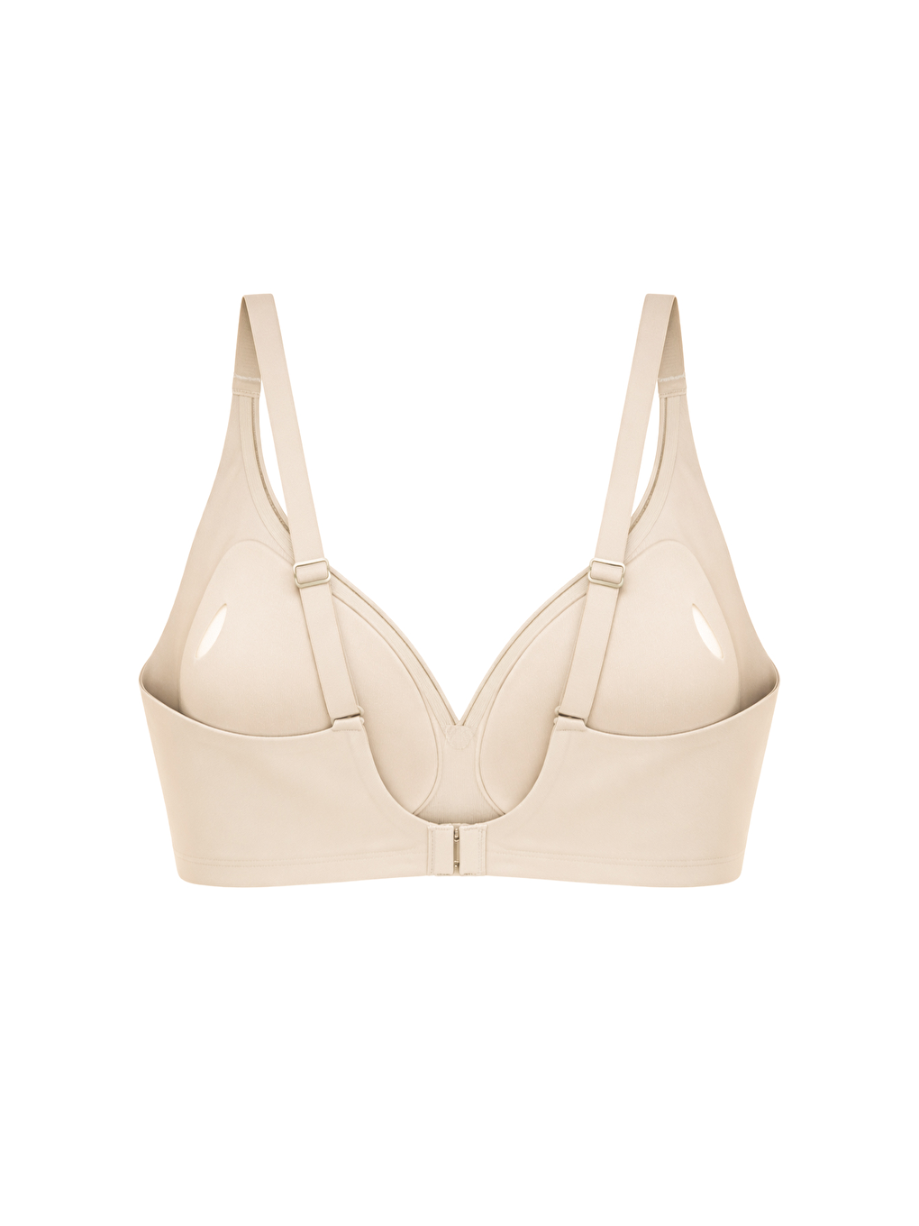 Bej Seamless Bra - Slight | Ten Lazer Kesim Dikişsiz Dilim Detaylı Balensiz Kadın Sütyen-1