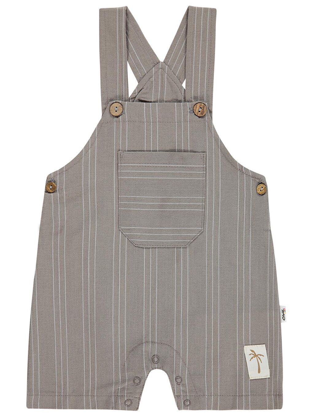 Baby Çizgili 6-18 Ay Salopet - Kahverengi 18-24 Ay