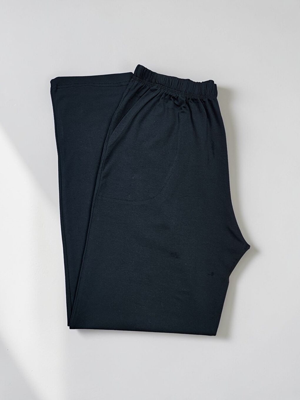 Siyah Erkek %100 Doğal Organik Pamuk Cepli Kaliteli Pijama Altı-2