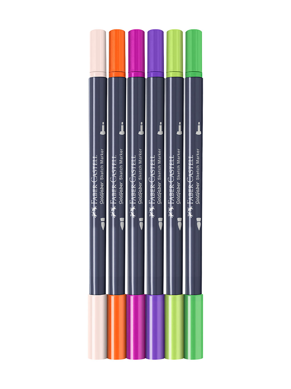 Gofa Sketch Markör Novel 6'lı Set, Çift Fineliner Uçlu, Kalıcı Mürekkep-1