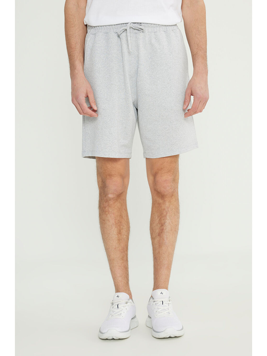 Antrasit Erkek ANTRASIT-GRI MELANJ 2'li Paket Pamuklu Nefes Alabilen 2 İplik Cepli Standart Fit Şort-2