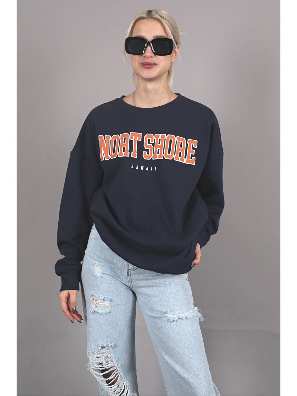 Lacivert Lacviert Sweatshirt Mg767
