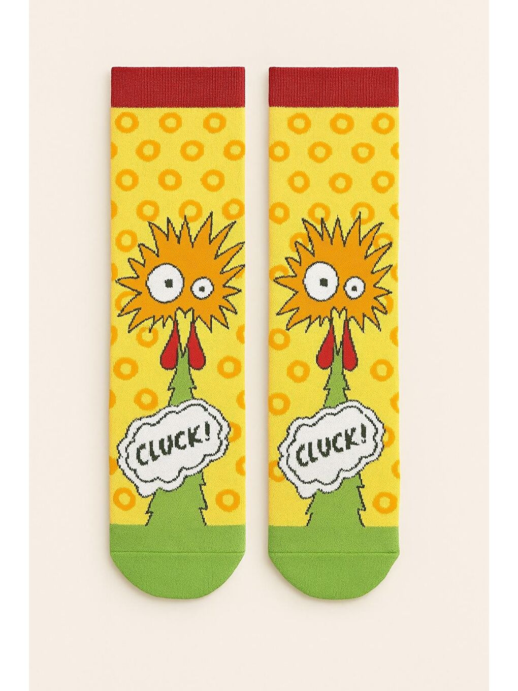 Çocuk Karikatür Figürlü Soket Çorap Sarı
