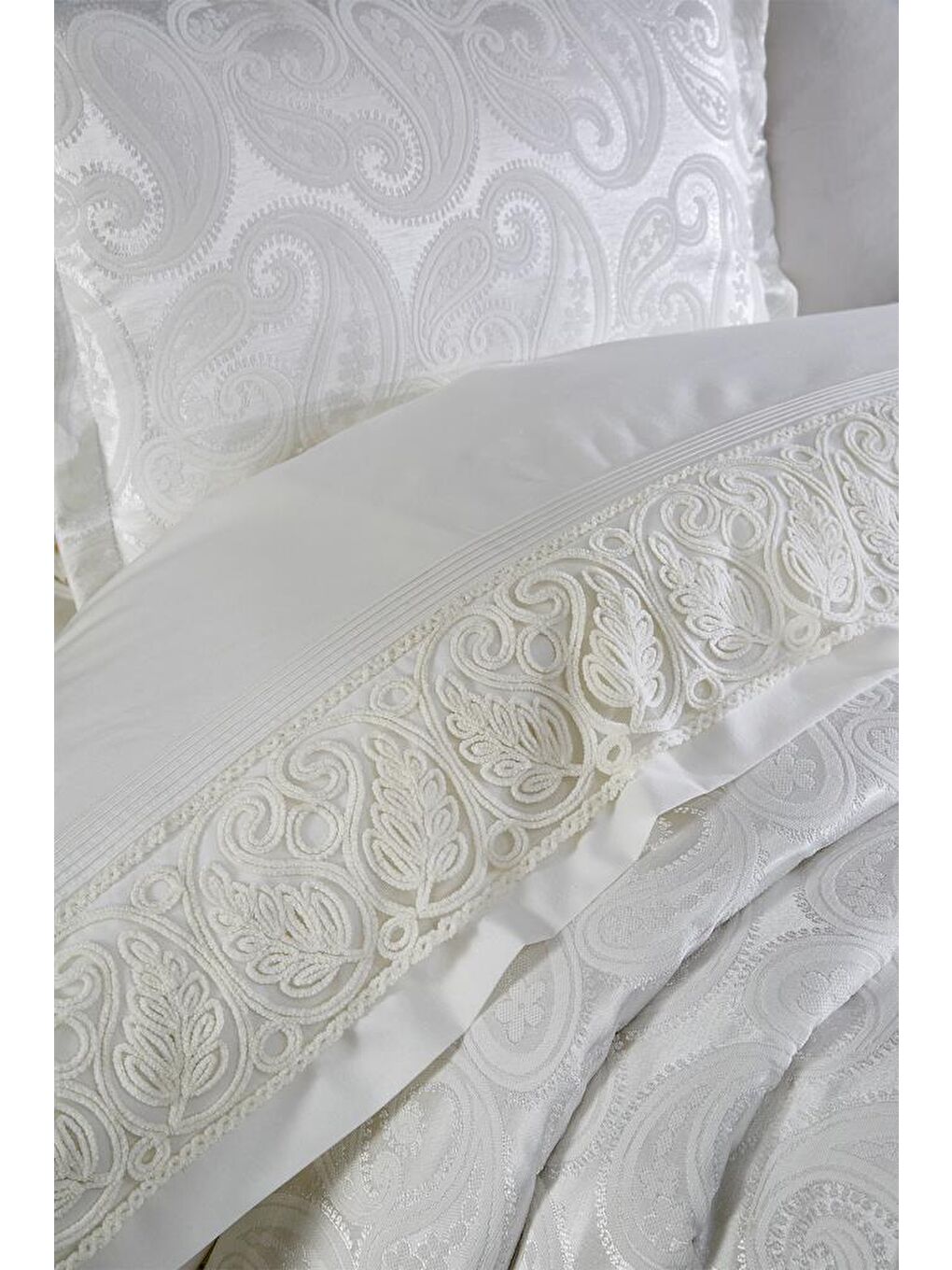 Ekru Şal 10 Parça Battaniyeli Çeyiz Seti Krem-2