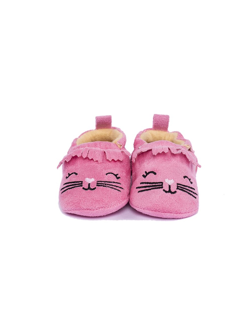 Kız Bebek Nakışlı Pembe Patik Ev Ayakkabısı-1