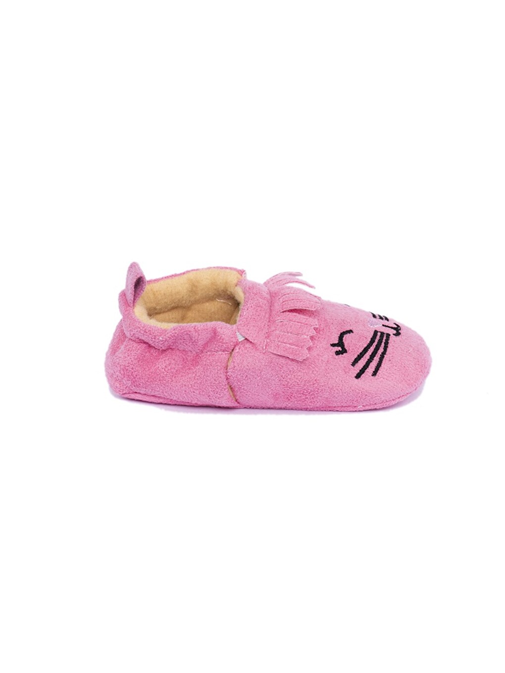 Kız Bebek Nakışlı Pembe Patik Ev Ayakkabısı