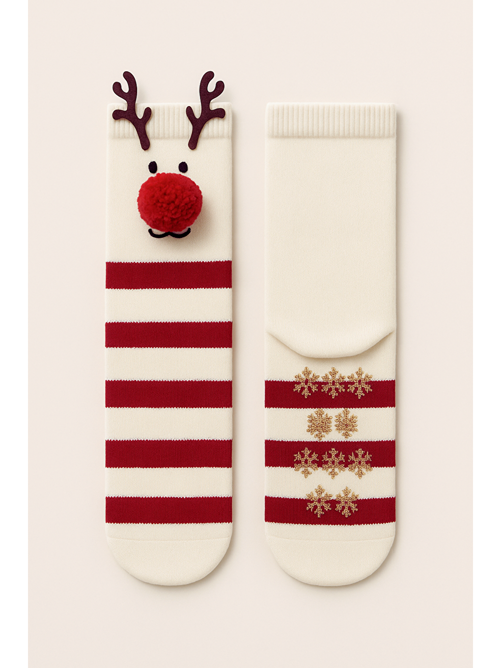 Karışık Çocuk Ponpon Aksesuarlı Soket Çorap