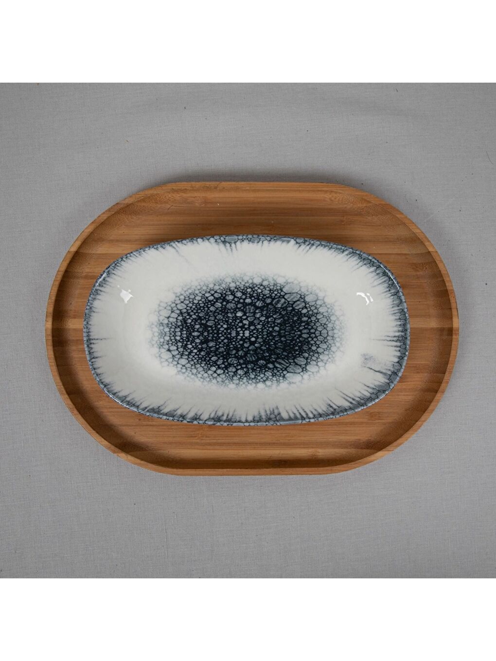 Ekru Antares 2 Parça 24 Cm Bone Kayık Tabak-2