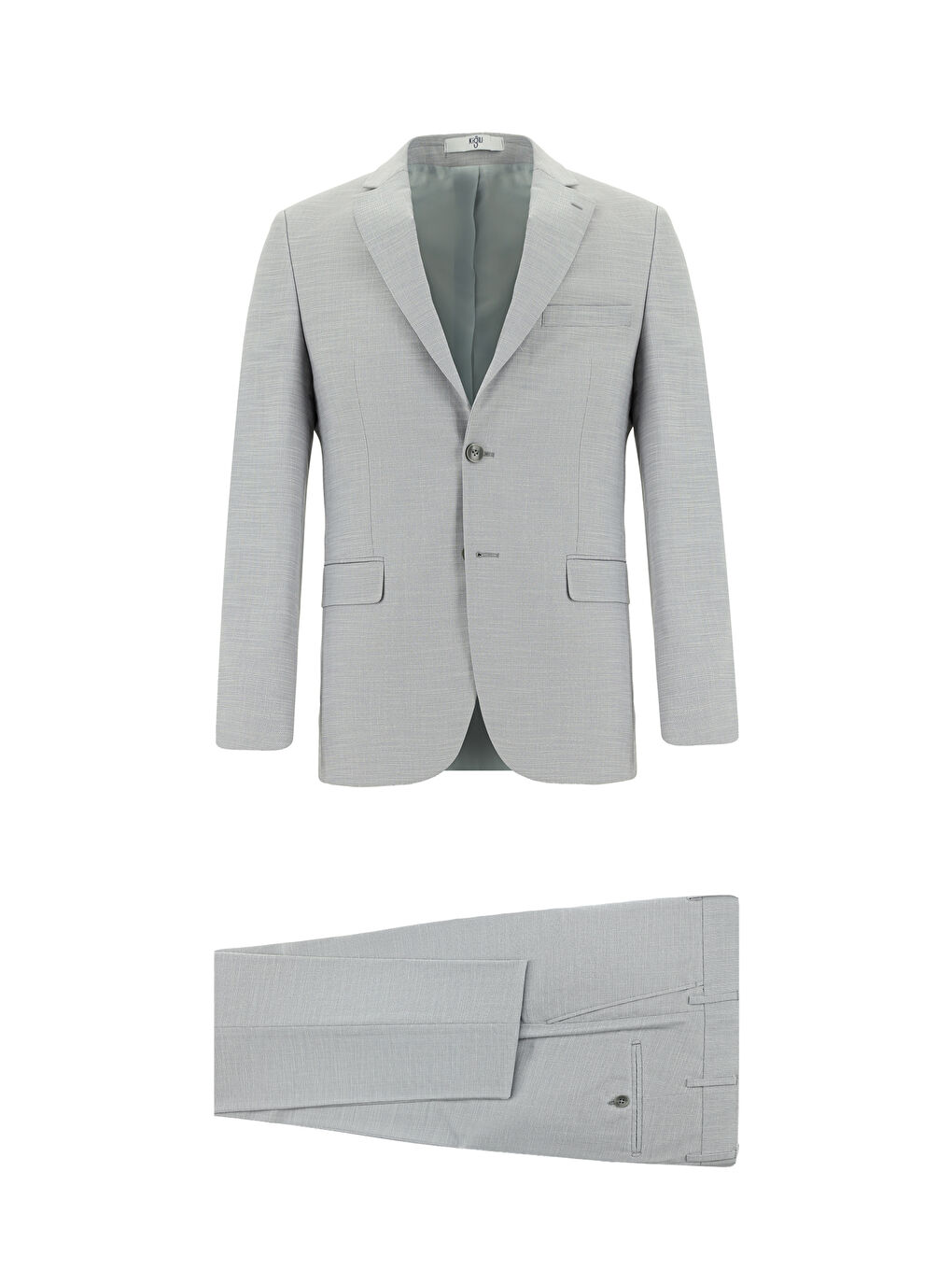 Gri Super Slim Fit Ekstra Dar Kesim Klasik Desenli Takım Elbise
