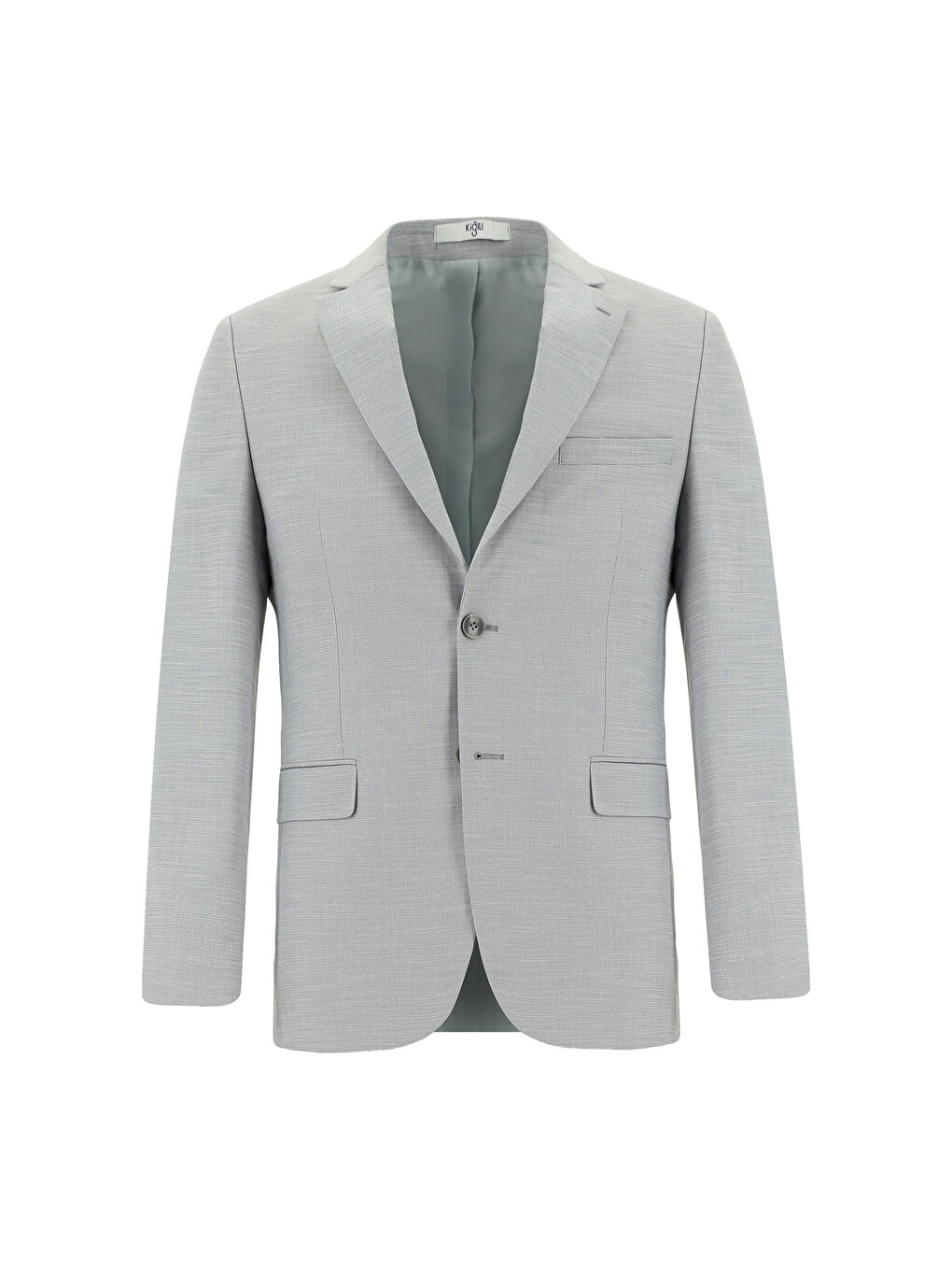 Gri Super Slim Fit Ekstra Dar Kesim Klasik Desenli Takım Elbise-1