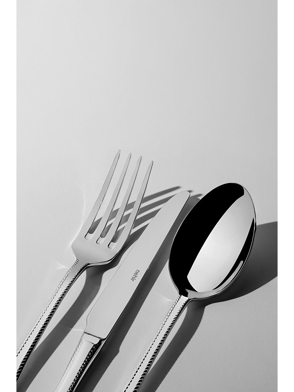 Gri Fulya Sade 12 Kişilik 89 Parça Kutulu Çatal Kaşık Bıçak Takımı-1