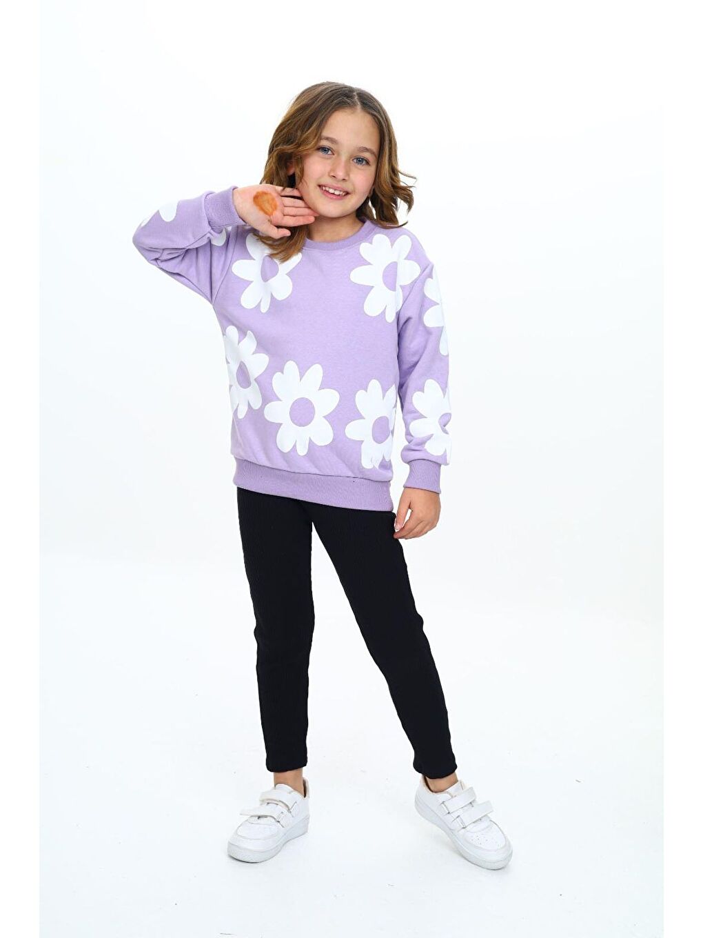 Lila Baskılı Çocuk Alt Üst Takım-2