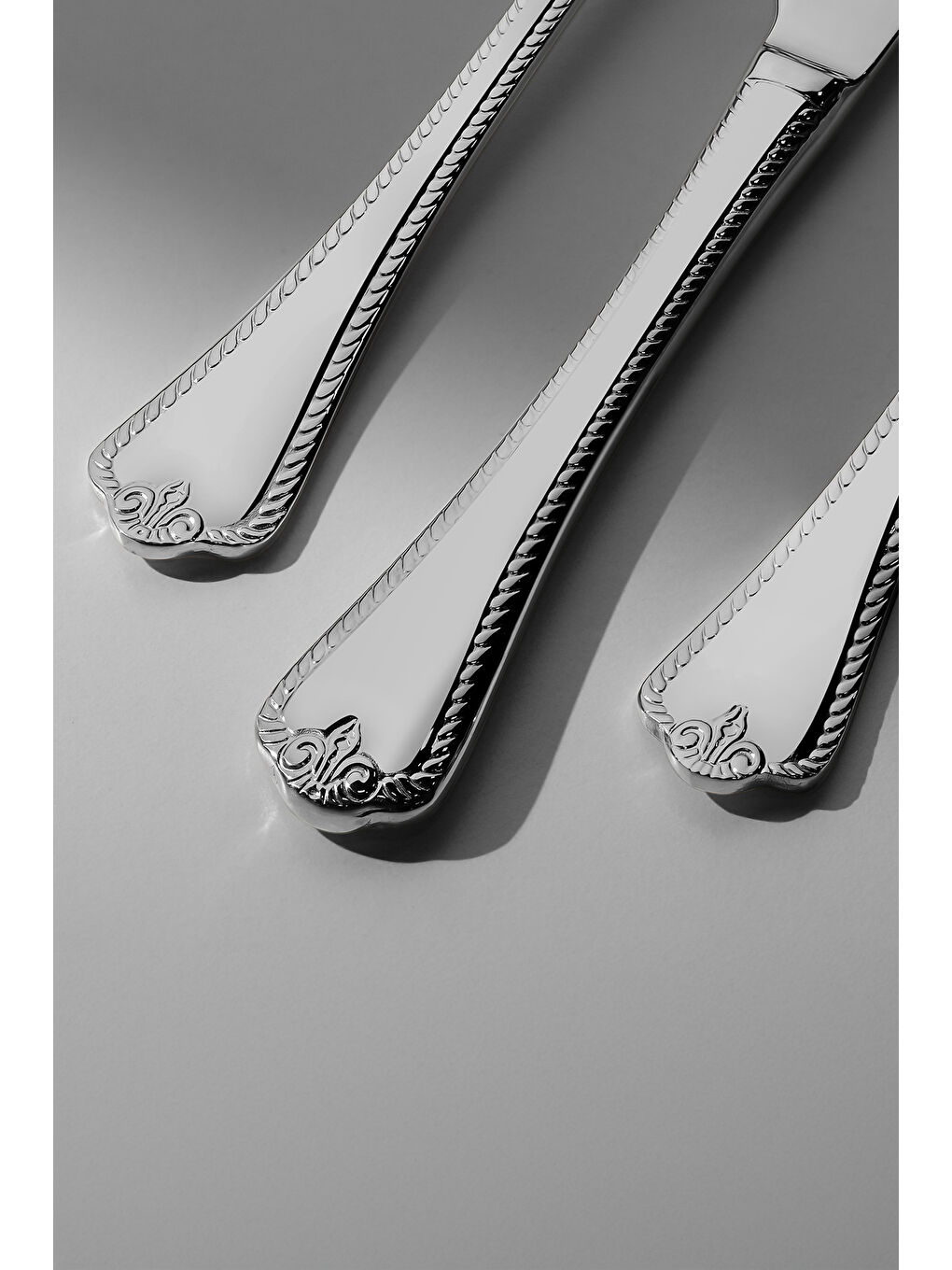 Gri Fulya Sade 12 Kişilik 89 Parça Kutulu Çatal Kaşık Bıçak Takımı-2