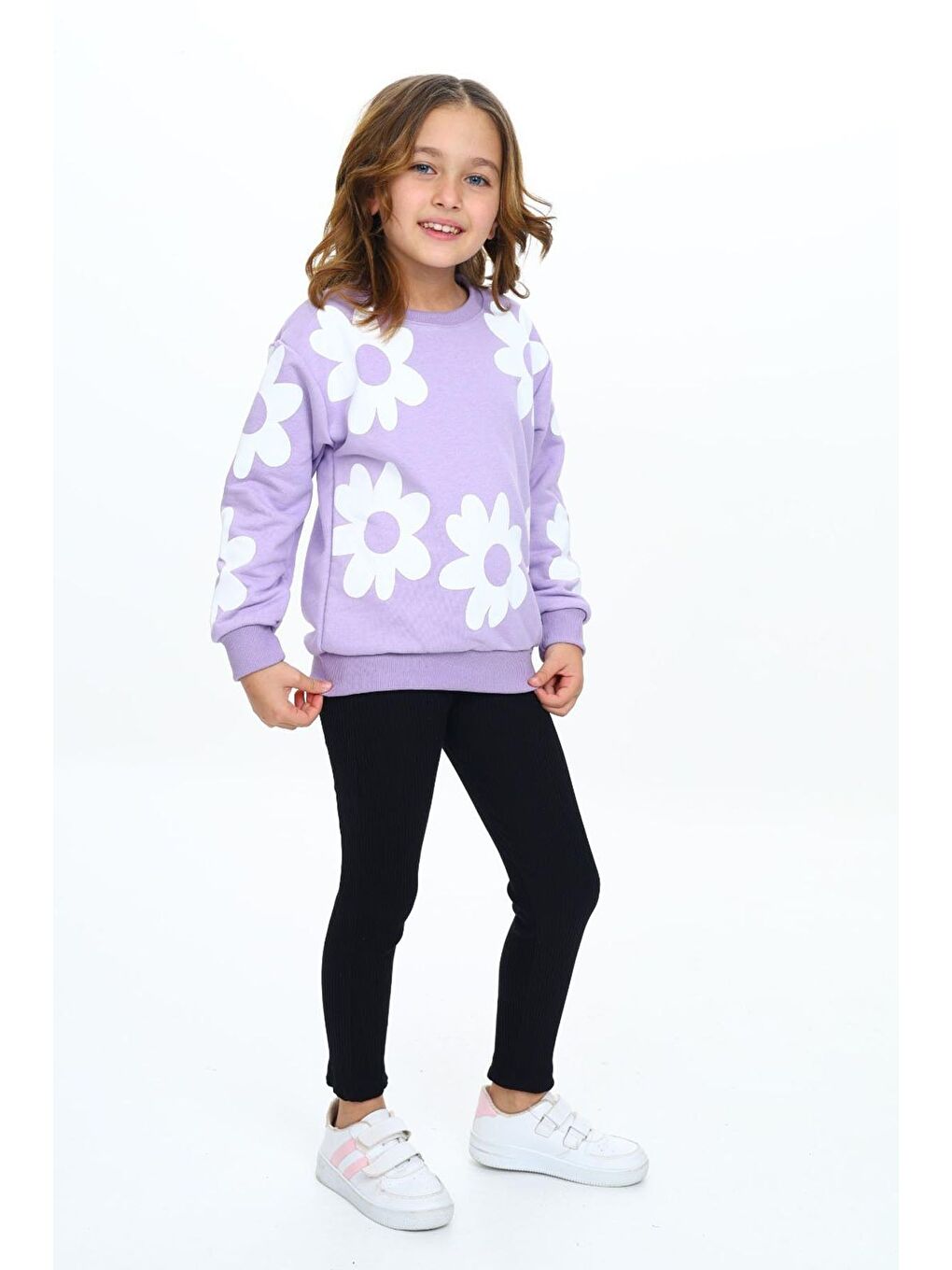 Lila Baskılı Çocuk Alt Üst Takım-4