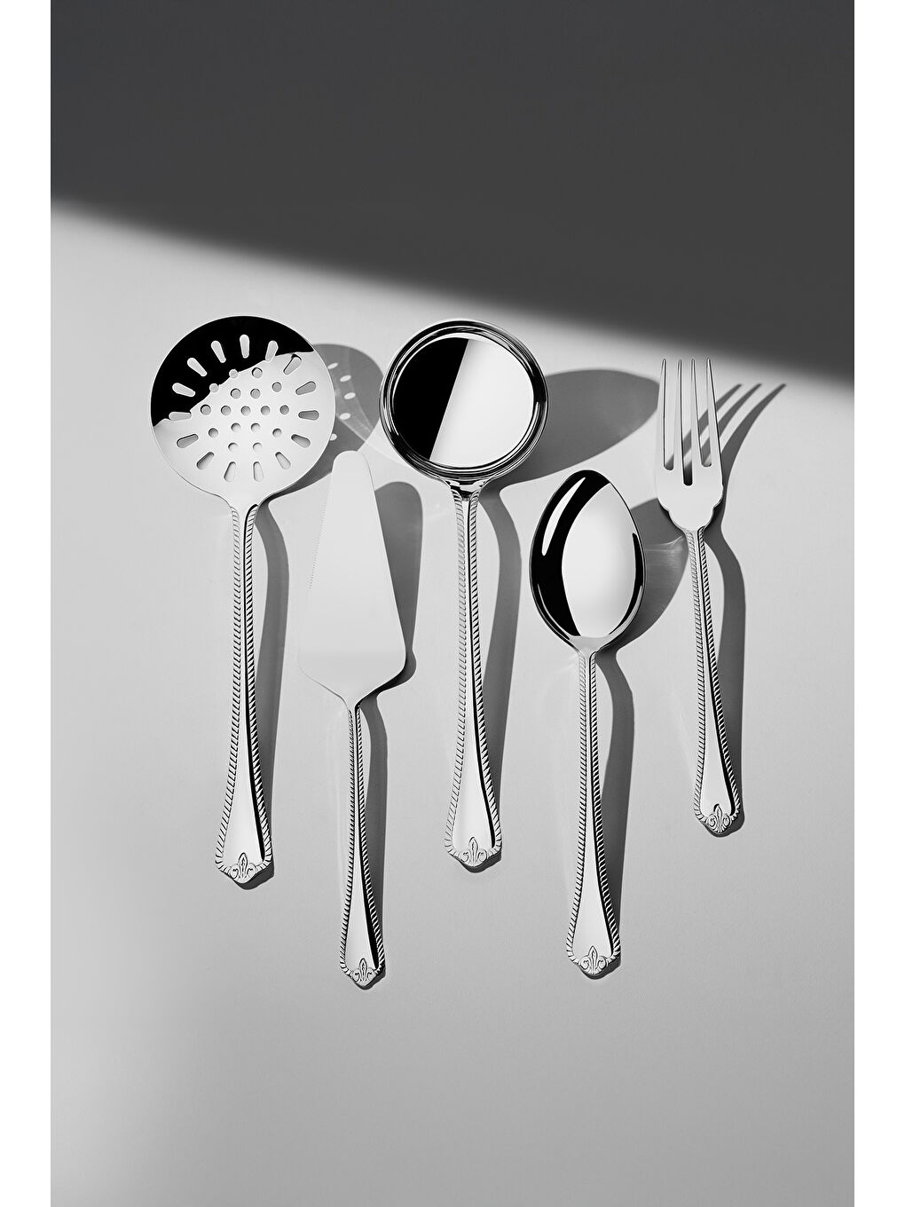 Gri Fulya Sade 12 Kişilik 89 Parça Kutulu Çatal Kaşık Bıçak Takımı-3