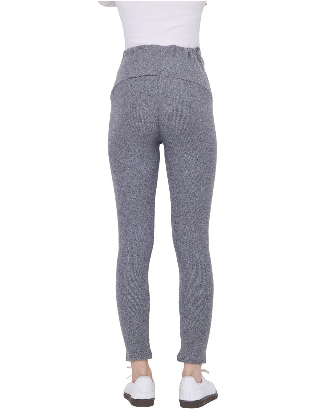 Gri Kadın Beli Ayarlanabilir Hamile Eşofman Altı-3