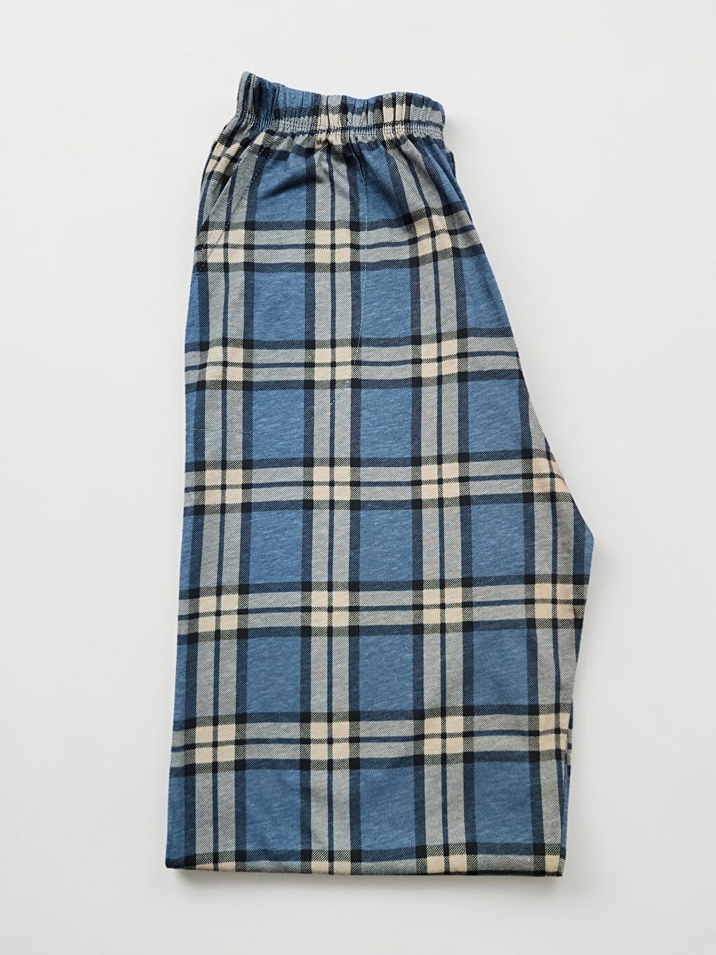 Gri Erkek %100 Doğal Organik Pamuk Ekose Cepli Kaliteli Pijama Altı-3