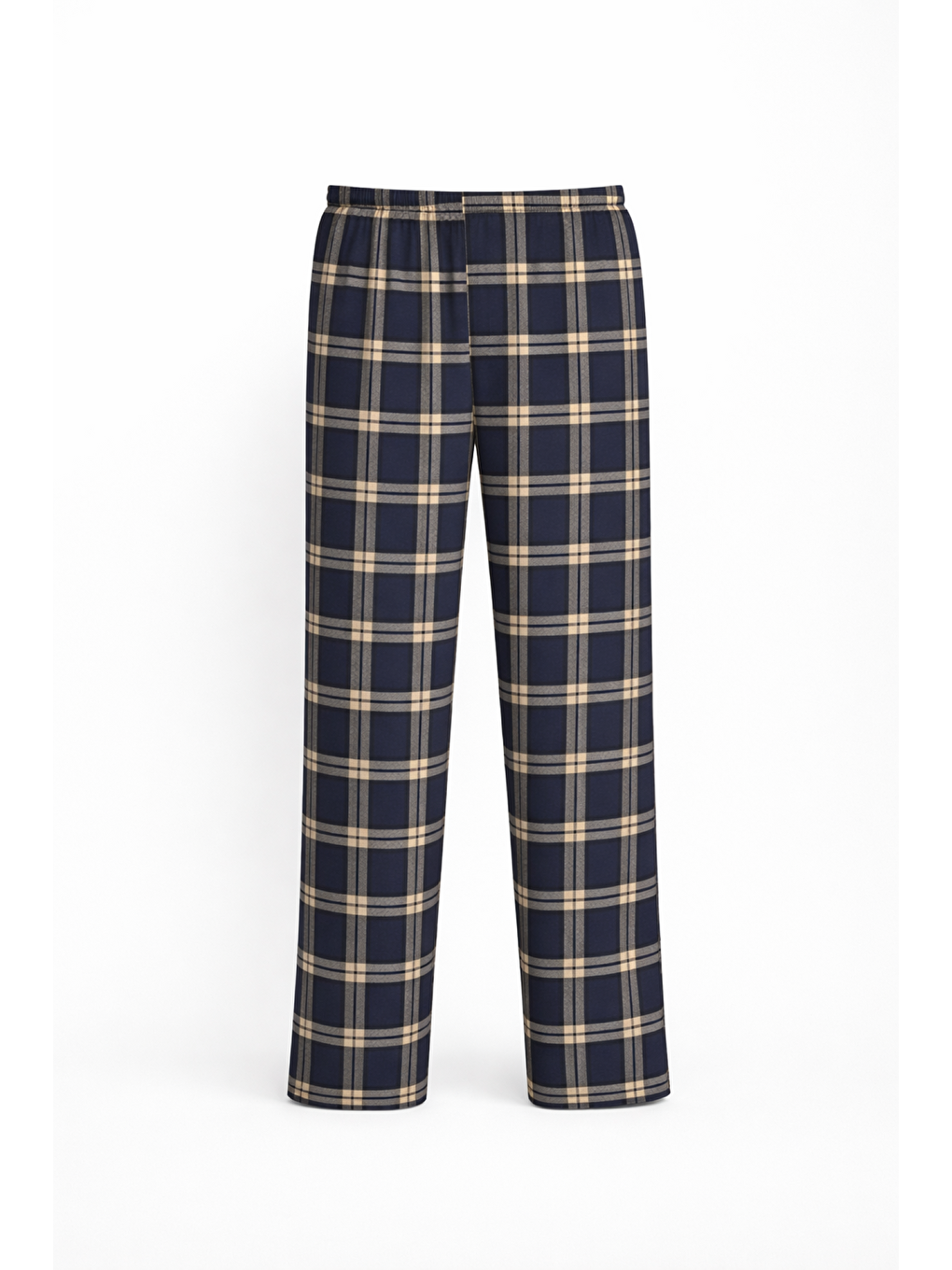 İndigo Erkek %100 Doğal Organik Pamuk Ekose Cepli Kaliteli Pijama Altı